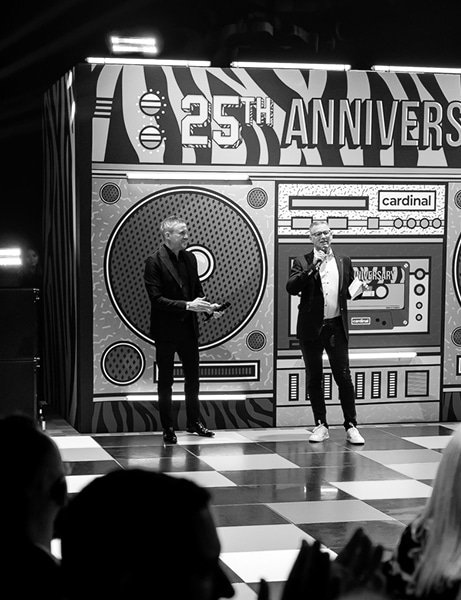 25th anniversary celebrations, people on stage