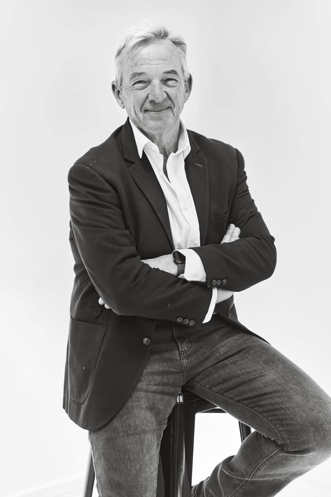 Photo of staff memeber Mike Black and White Image